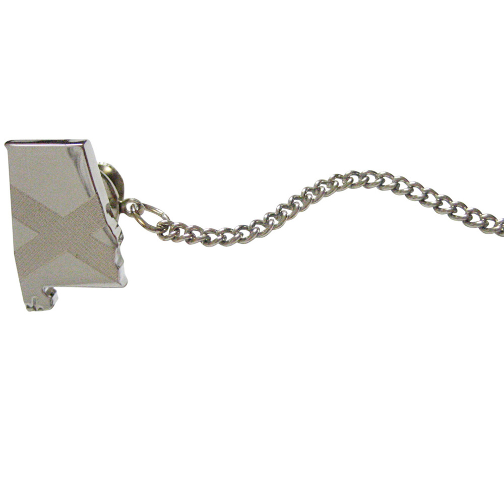 Alabama State Map Shape And Flag Design Tie Tack - image 1